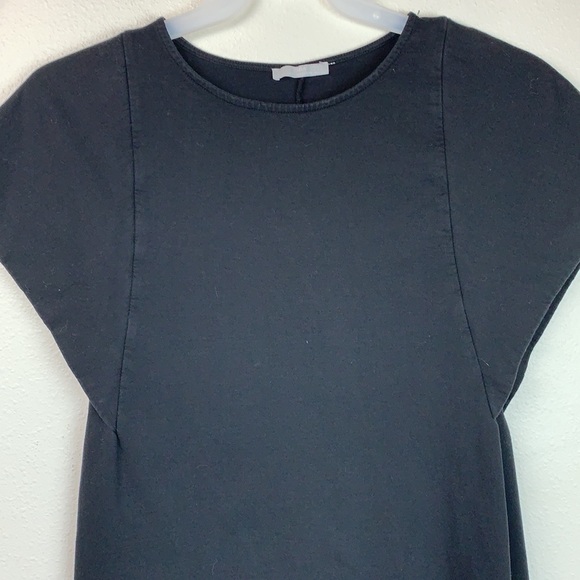 ZARA mini dress W/B Collection: structured cape sleeve chic black shift EUC - Picture 7 of 10